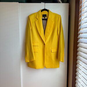 Banana Republic Sculpted Italian Wool Blazer (Yellow "Going Bananas" - Size 12)